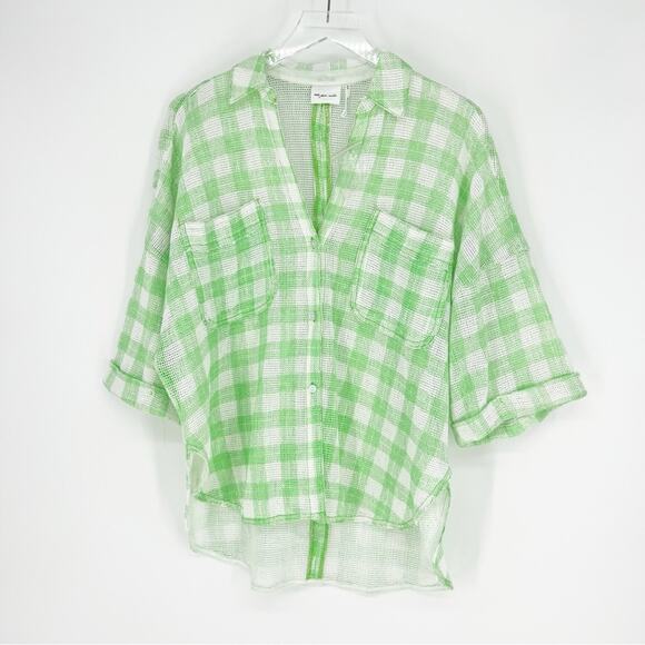 NEW Urban Outfitters Out From Under Beach Boardwalk Button Down Top XS - Picture 2 of 6